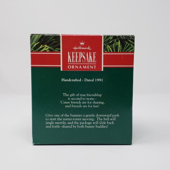 Hallmark 1991 Friends are Fun Handcrafted Keepsake Holiday Christmas Ornament - Picture 2 of 7
